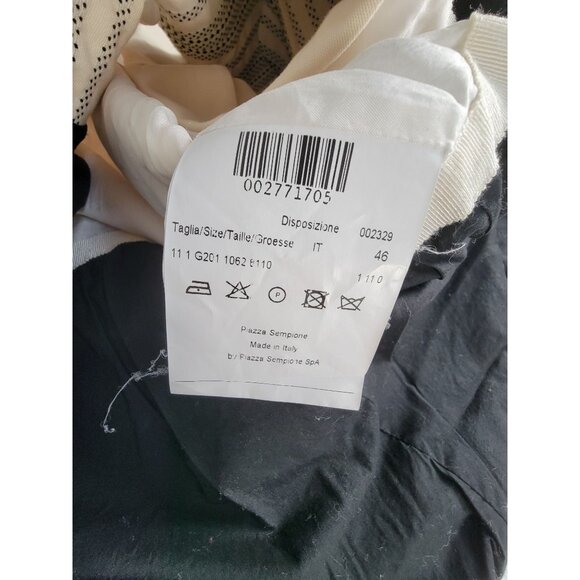 Piazza Sempione Womens Striped Beige One Button Blazer Size 46 Stretch Italy - Picture 4 of 10